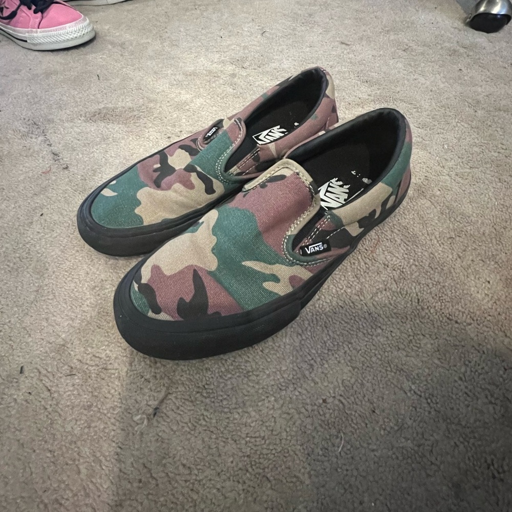 camo ultra cush slip on vans